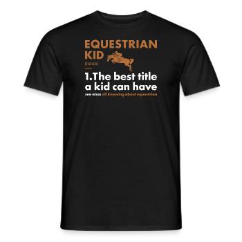 Sport Kid Definition Equestrian - Men's T-Shirt - black - Front - AI Model Male 178 light (178cm)