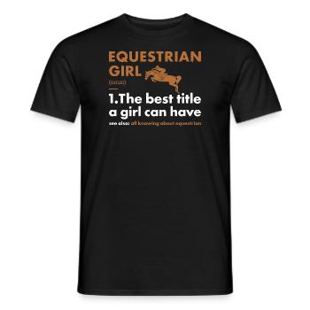 Sport Girl Definition Equestrian - Men's T-Shirt - black - Front - AI Model Male 178 light (178cm)