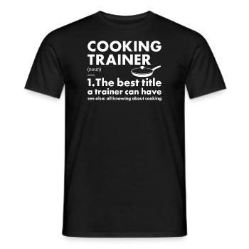Cook Trainer Definition Cooking - Men's T-Shirt - black - Front - AI Model Male 178 light (178cm)