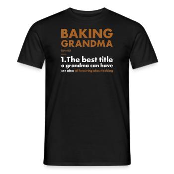 Boulanger Grand-mère Définition Cuisson - T-shirt homme - noir - Devant - AI Model Male 178 light (178cm)