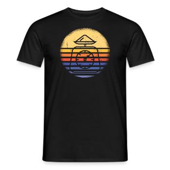 Baker Rétro Coucher de soleil Cuisson - T-shirt homme - noir - Devant - AI Model Male 178 light (178cm)