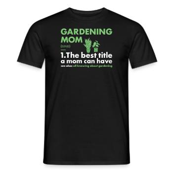 Jardinier Maman Définition Jardinage - T-shirt homme - noir - Devant - AI Model Male 178 light (178cm)