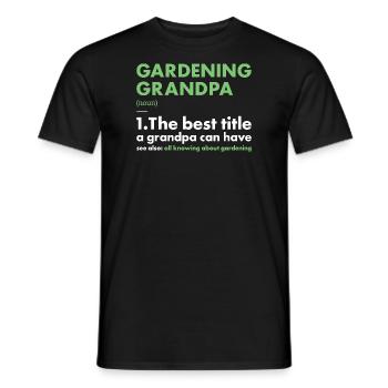 Jardinier Grand-père Définition Jardinage - T-shirt homme - noir - Devant - AI Model Male 178 light (178cm)