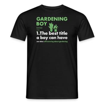 Jardinier Garçon Définition Jardinage - T-shirt homme - noir - Devant - AI Model Male 178 light (178cm)