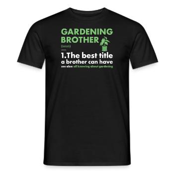 Jardinier Frère Définition Jardinage - T-shirt homme - noir - Devant - AI Model Male 178 light (178cm)