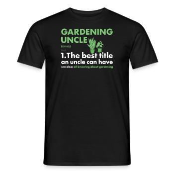 Jardinier Oncle Définition Jardinage - T-shirt homme - noir - Devant - AI Model Male 178 light (178cm)
