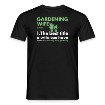 Jardinier Femme Définition Jardinage - T-shirt homme - noir - Devant - AI Model Male 178 light (178cm)