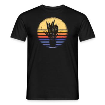 Jardinier Rétro Coucher De Soleil Jardinage - T-shirt homme - noir - Devant - AI Model Male 178 light (178cm)
