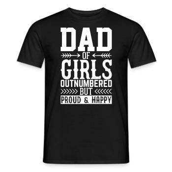 Dad Fathers Day Daddy Papa Funny Father´s Day - Men's T-Shirt - black - Front - AI Model Male 178 light (178cm)