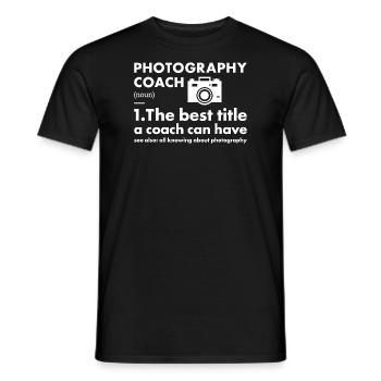 Photographer Coach Definition Photography - Men's T-Shirt - black - Front - AI Model Male 178 light (178cm)