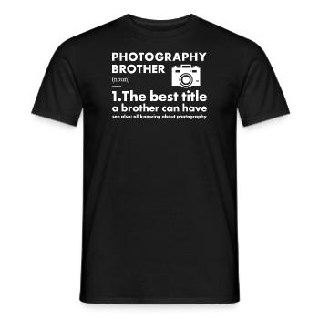 Photographer Brother Definition Photography - Men's T-Shirt - black - Front - AI Model Male 178 light (178cm)