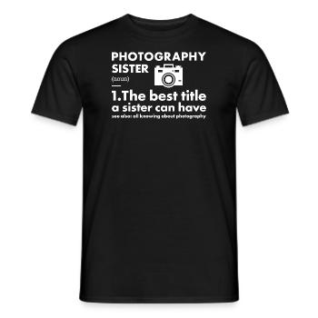 Photographer Sister Definition Photography - Men's T-Shirt - black - Front - AI Model Male 178 light (178cm)