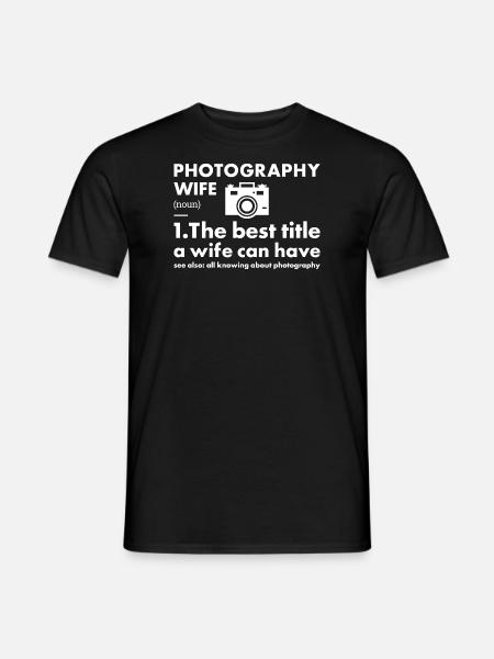 Photographer Wife Definition Photography - Men's T-Shirt - black