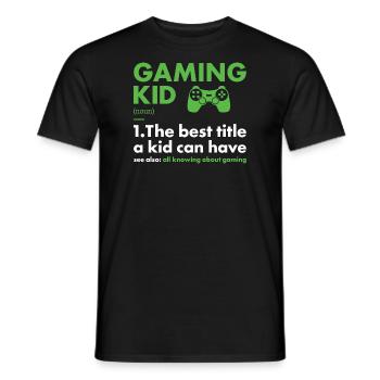 Gamer Kid Definition Gaming - Men's T-Shirt - black - Front - AI Model Male 178 light (178cm)