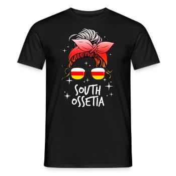 South Ossetia - Men's T-Shirt - black - Front - AI Model Male 178 light (178cm)