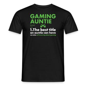 Gamer Auntie Definition Gaming - Männer T-Shirt - Schwarz - Vorne - AI Model Male 178 light (178cm)