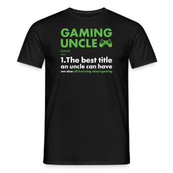 Gamer Uncle Definition Gaming - Männer T-Shirt - Schwarz - Vorne - AI Model Male 178 light (178cm)