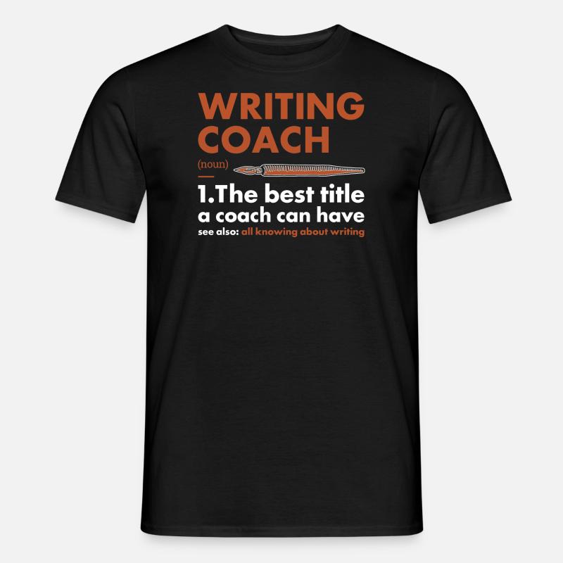 Writer Coach Definition Writing - Männer T-Shirt - Schwarz