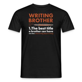 Writer Brother Definition Writing - Men's T-Shirt - black - Front - AI Model Male 178 light (178cm)