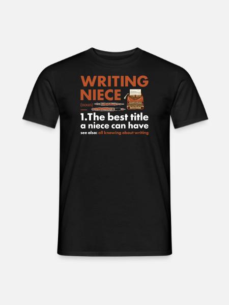 Writer Niece Definition Writing - Men's T-Shirt - black