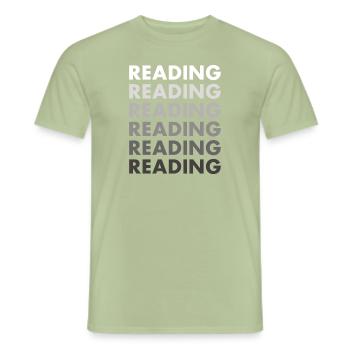 Reader Reading - Men's T-Shirt - sage - Front - AI Model Male 178 light (178cm)