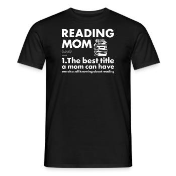 Reader Mom Definition Reading - Men's T-Shirt - black - Front - AI Model Male 178 light (178cm)