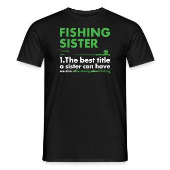 Fisher Sister Définition Pêche - T-shirt homme - noir - Devant - AI Model Male 178 light (178cm)