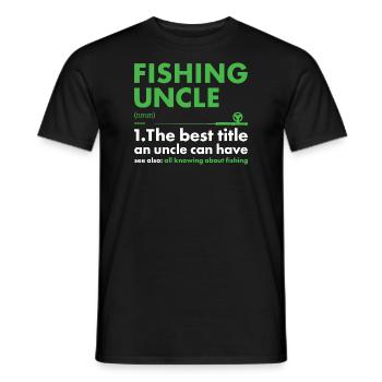 Fisher Uncle Définition Pêche - T-shirt homme - noir - Devant - AI Model Male 178 light (178cm)