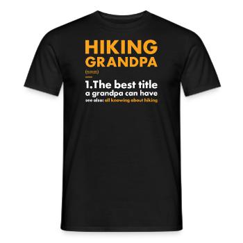 Hiker Grandpa Definition Hiking - Men's T-Shirt - black - Front - AI Model Male 178 light (178cm)