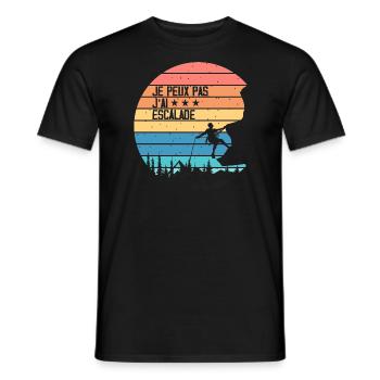 I can't I climbed - Men's T-Shirt - black - Front - AI Model Male 178 light (178cm)