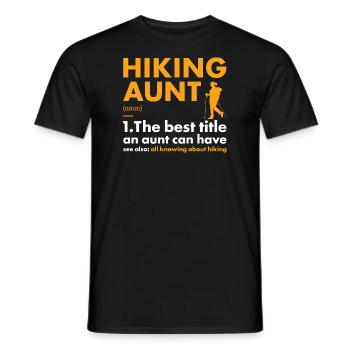 Hiker Aunt Definition Hiking - Männer T-Shirt - Schwarz - Vorne - AI Model Male 178 light (178cm)