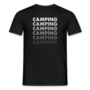 Camper Camping - Men's T-Shirt - black - Front - AI Model Male 178 light (178cm)