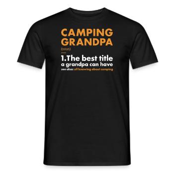 Camper Grandpa Definition Camping - Men's T-Shirt - black - Front - AI Model Male 178 light (178cm)
