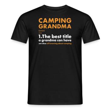 Camper Grandma Definition Camping - Men's T-Shirt - black - Front - AI Model Male 178 light (178cm)