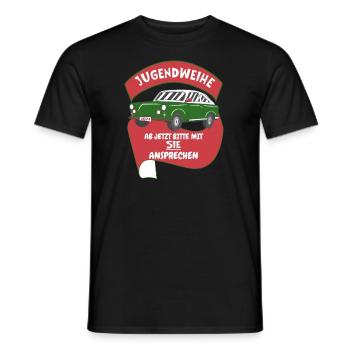 Jugendweihe 2024 Spruch DDR Ostalgie Trabbi - Männer T-Shirt - Schwarz - Vorne - AI Model Male 178 light (178cm)
