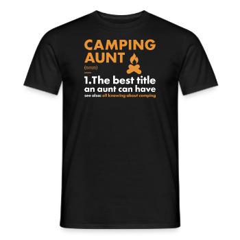 Camper Aunt Definition Camping - Men's T-Shirt - black - Front - AI Model Male 178 light (178cm)