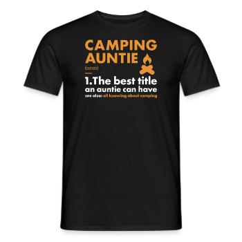 Camper Auntie Definition Camping - Men's T-Shirt - black - Front - AI Model Male 178 light (178cm)