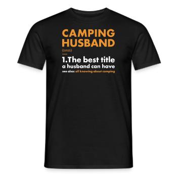 Camper Husband Definition Camping - Men's T-Shirt - black - Front - AI Model Male 178 light (178cm)
