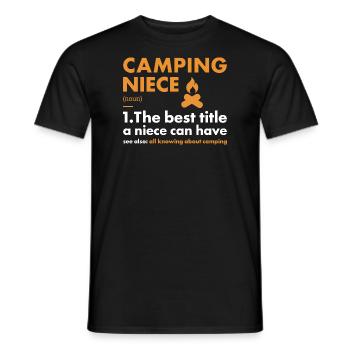 Camper Niece Definition Camping - Men's T-Shirt - black - Front - AI Model Male 178 light (178cm)