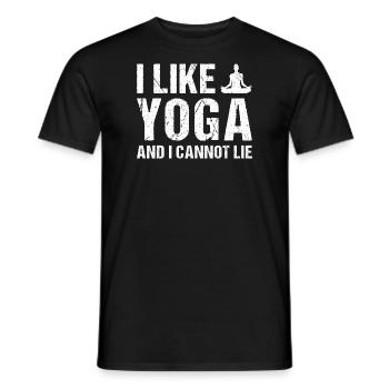 Yogi I Like Yoga - Männer T-Shirt - Schwarz - Vorne - AI Model Male 178 light (178cm)