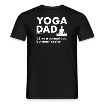 Yogi Papa Définition Yoga - T-shirt homme - noir - Devant - AI Model Male 178 light (178cm)