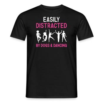 Danseur Facilement Distrait Par Les Chiens Et La Danse - T-shirt homme - noir - Devant - AI Model Male 178 light (178cm)