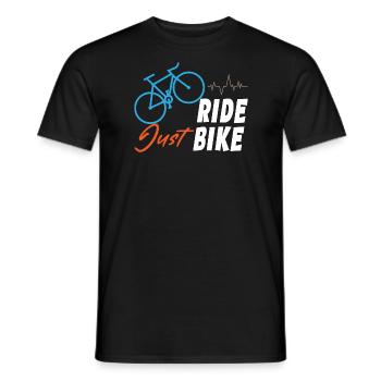 Just Ride Bike - Männer T-Shirt - Schwarz - Vorne - AI Model Male 178 light (178cm)
