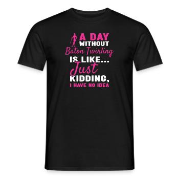 Baton Twirler Une journée sans bâton Twirling - T-shirt homme - noir - Devant - AI Model Male 178 light (178cm)