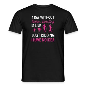 Baton Twirler Une journée sans bâton Twirling - T-shirt homme - noir - Devant - AI Model Male 178 light (178cm)