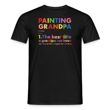 Painter Grandpa Definition Painting - Männer T-Shirt - Schwarz - Vorne - AI Model Male 178 light (178cm)