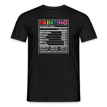 Painter Nutrition Painting - Männer T-Shirt - Schwarz - Vorne - AI Model Male 178 light (178cm)