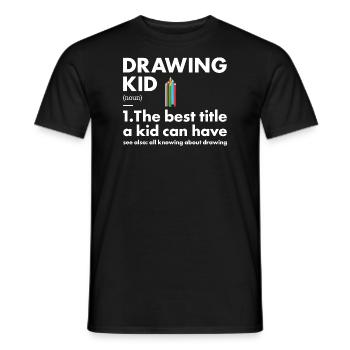 Drawer Kid Definition Drawing - Männer T-Shirt - Schwarz - Vorne - AI Model Male 178 light (178cm)