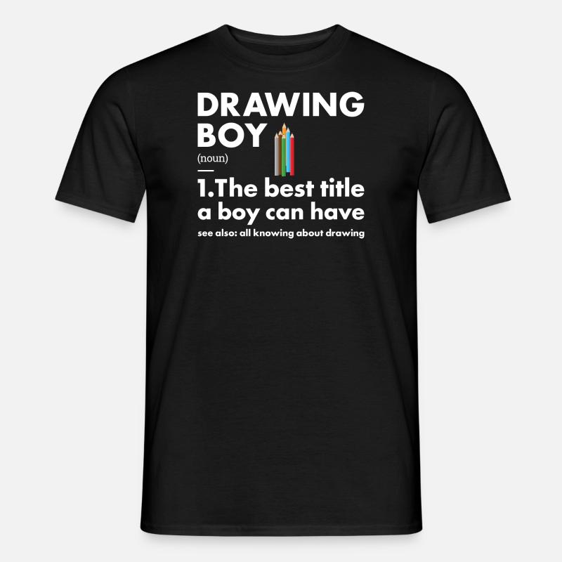 Drawer Boy Definition Drawing - Männer T-Shirt - Schwarz
