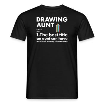 Drawer Aunt Definition Drawing - Männer T-Shirt - Schwarz - Vorne - AI Model Male 178 light (178cm)